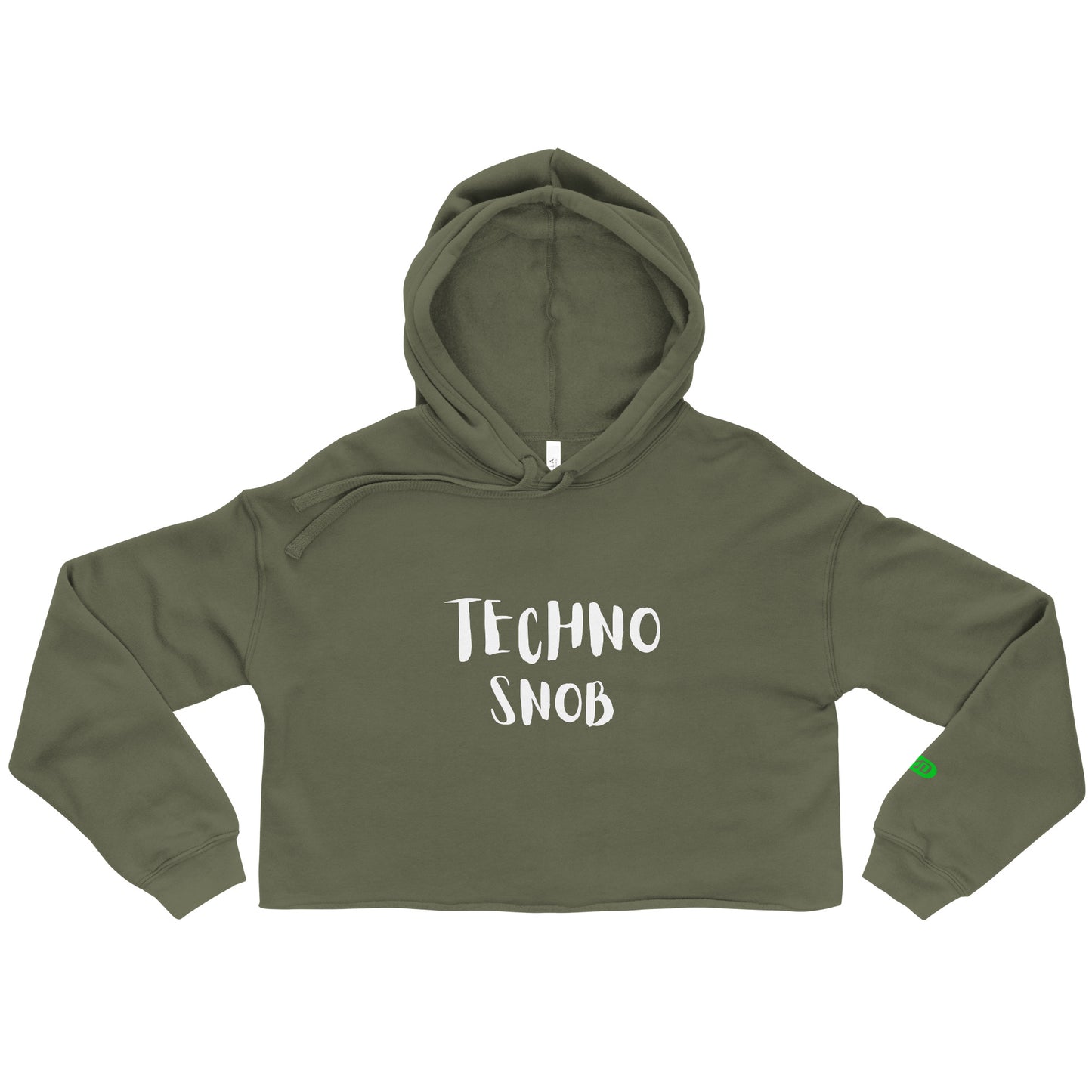 TECHNO SNOB CROP HOODIE